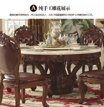 Lade das Bild in den Galerie-Viewer, hand carved Italian style dining room furniture round dining table
