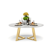 Charger l&#39;image dans la galerie, New Design Furniture Modern Dining Room Table Luxury Marble Dining Table Metal Legs Dining Table
