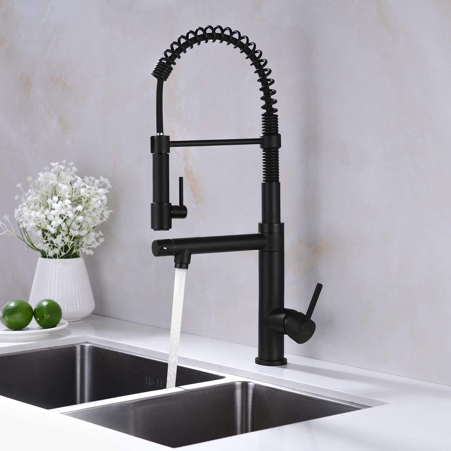 Kitchen Faucet Spring Arc Kitchen Faucet with Sprayer Bass Pull Down Black and Gold Kitchen Faucet