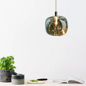 Postmodern creative bar counter dining room chandelier Nordic minimalist crystal light luxury