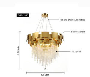 chandelier crystal light pendant wall lamp for home accessories