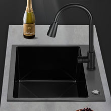 Загрузить изображение в средство просмотра галереи, 304 Stainless Steel Black Small Size Single Bowl Kitchen Sink
