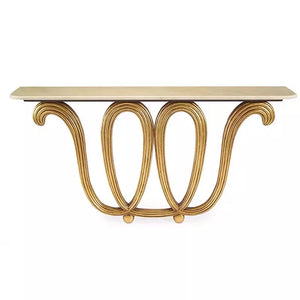Luxury Classic Style Goldleaf Console Table luxury european style living room furniture high end console tables