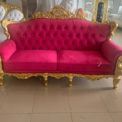 Luxuriöser Thronsessel für königliche Hochzeiten, Akzentgold (Farbe anpassbar - Nachricht an uns) 
