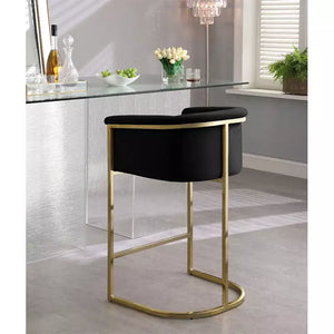 Luxury Gold Metal Legs High Bar Chair Stool Breakfast Bar Stool With Arms Modern Furniture