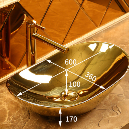 Luxury Wash Golden Basin Sink for Bathroom Dubai Designed