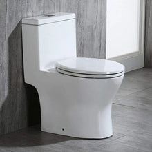 Charger l&#39;image dans la galerie, Dual Flush Elongated One Piece ceramic Toilet with Soft Closing Seat sanitary ware floor mounted White Toilet Bowl
