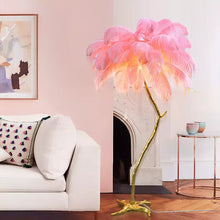 Cargar imagen en el visor de la galería, Modern minimalist ins living room decoration resin floor lamp bedroom light luxury atmosphere feather lamp
