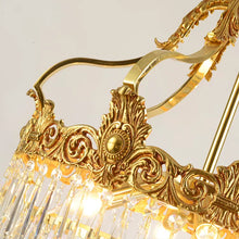 Cargar imagen en el visor de la galería, French Luxury Dining Room Bedroom Decoration Modern Brass Led Crystal Chandelier Pendant Light
