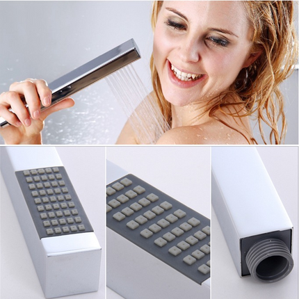 Bathroom wall mount Widespraed 5pcs LED Light Waterfall tap Spout Bathtub Faucet with Hand Shower