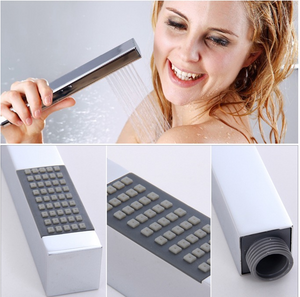 Bathroom wall mount Widespraed 5pcs LED Light Waterfall tap Spout Bathtub Faucet with Hand Shower