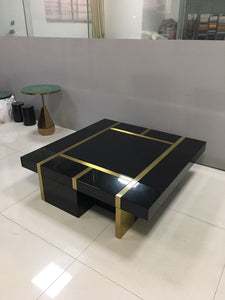 Modern ebony wooden coffee side table base