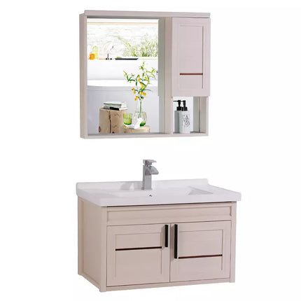 aluminum vanity bathroom modern