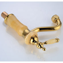 Cargar imagen en el visor de la galería, Single handle gold plated basin mixer faucet
