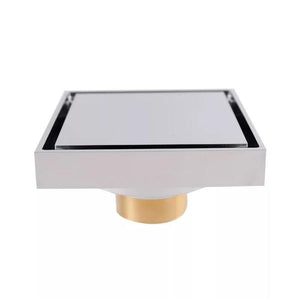 Metal Brass Stainless Steel Bathroom Conceal Tile Insert 10*10mm Conceal Invisible Floor Drain