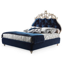 Load image into Gallery viewer, New Classic Wooden Bedroom Furniture Set European Style Luxury Carved Velvet Fabric Bed
