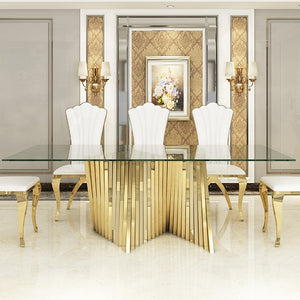 Dining room dining table with high ending