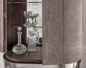Customizable Italian Modern Sideboard Luxury Side Cabinet Soild Wood Double Swing Door Console Cabinet
