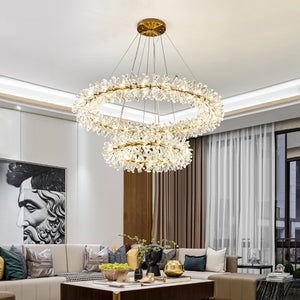 Nordic Modern Indoor Decoration Brass Luxury Crystal Chandelier Pendant Light