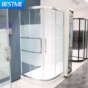 Polished Curved Sliding Door Glass Bathroom Shower Enclosure room