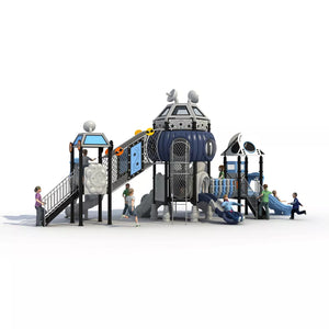 New Design Kindergarten Children Outdoor Playground Equipment Theme Park Preschool Outdoor Plastic Slide Playground Set