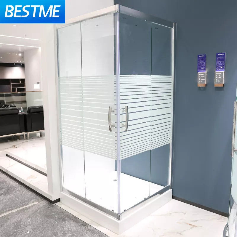 Bathroom sanitary ware shower sliding door glass with edge protector