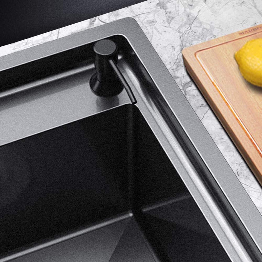 Double Bowl Nano Black Kitchen Sink 304 Stainless-steel 4mm Thickness