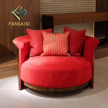 Cargar imagen en el visor de la galería, solid wood leisure lazy chair high-end custom furniture
