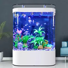 Load image into Gallery viewer, Top Filter Curved Corner Round Ultra White Fiberglass Fish Tank
