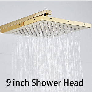 Gold Shower Set Luxury shower system 360 degree Rotating 4 Water Modes PVD Plating