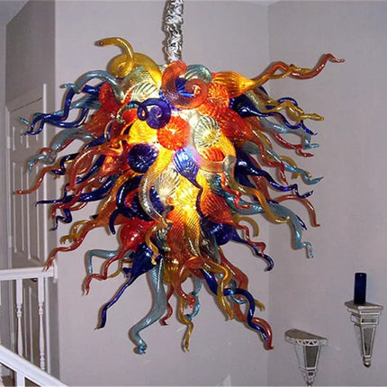 Elegante, moderne LED-Pendelleuchte aus mundgeblasenem Glas, Bougeoir 