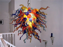 Cargar imagen en el visor de la galería, Elegant Type Suspended Light Modern LED Pendant Lamp Blown Glass Chandelier Bougeoir
