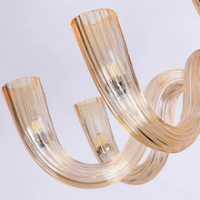 Cargar imagen en el visor de la galería, Modern candle glass Chandelier for luxury villa restaurant hotel project Pendant Light

