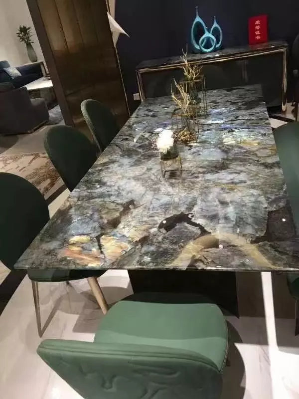 Luxury Marble Decoration Blue Sapphire Marble Slab & Sink, Marble Table, Countertop