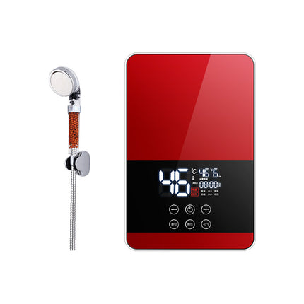 Red Remote Control LED Temperature Display Instant Electric Tankless Water Heater