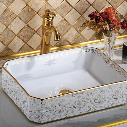 Einzigartige, handbemalte Waschtische aus Kunstporzellan für Badezimmer