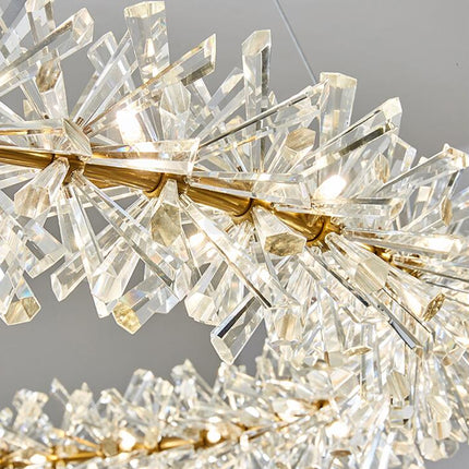 Luxury crystal ring chandelier home lighting décor ceiling lights