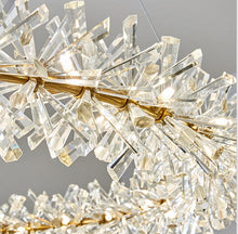 Lade das Bild in den Galerie-Viewer, Luxury crystal ring chandelier home lighting décor ceiling lights
