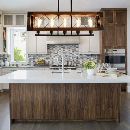 Retro light wooden pendant lamp industrial black metal loft lamps home farmhouse bedroom corrior chandelier lightings