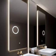 Lade das Bild in den Galerie-Viewer, Cabinet Vanity with LED mirror and Towel HandleRock board bathroom cabinet
