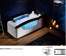 Load image into Gallery viewer, Rectangle freestand  luxury acrylic massage bathtub

