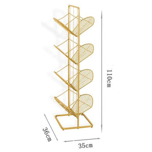 Simple Elegant  Magazine Bookshelf Organizer Iron Metal