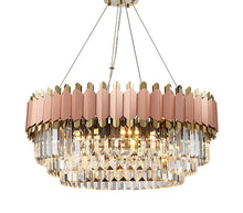 Load image into Gallery viewer, crystal modern rectangle dining room table chandelier light
