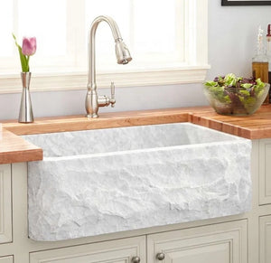 White color Apron Sink Stone Kitchen Washing Sink kitchen washing basin