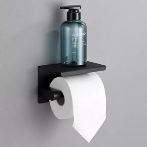 Modern Wall Mount Matte Black Toilet Paper Holder Bathroom Black