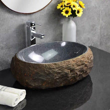Load image into Gallery viewer, Outdoor Sanitary Ware Natural Stone Cabinet Wash Hand Bathroom Basin
