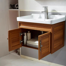 Cargar imagen en el visor de la galería, carbon fiber mirrored cabinet bathroom furniture vanity
