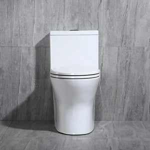 Dual Flush Elongated One Piece ceramic Toilet with Soft Closing Seat sanitary ware floor mounted White Toilet Bowl