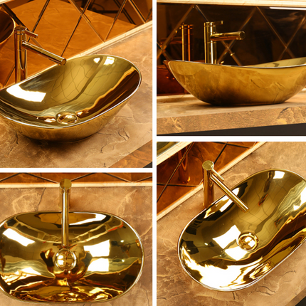 Luxury Wash Golden Basin Sink for Bathroom Dubai Designed