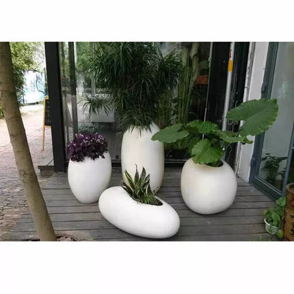 Styling White Color Planter Metal Garden Decorations